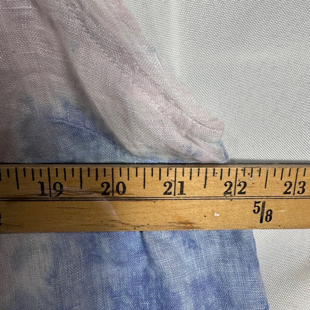 Cloth & Stone Anthropologie XL Linen Tie Dye Ruffle Cap Sleeve cloud costal boho - Picture 4 of 7